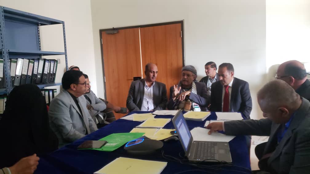 معالي وزير التعليم العالي يقوم بزيارة  فريق المراجعين الخارجيين للبرنامج الطب والجراحة بجامعة صنعاء